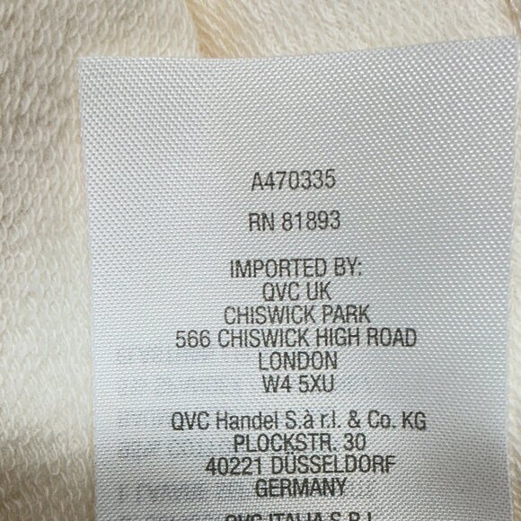 Medium SOHO Easy Pullover Top White Quartz A470335 Isaac Mizrahi Live! - Picture 7 of 9